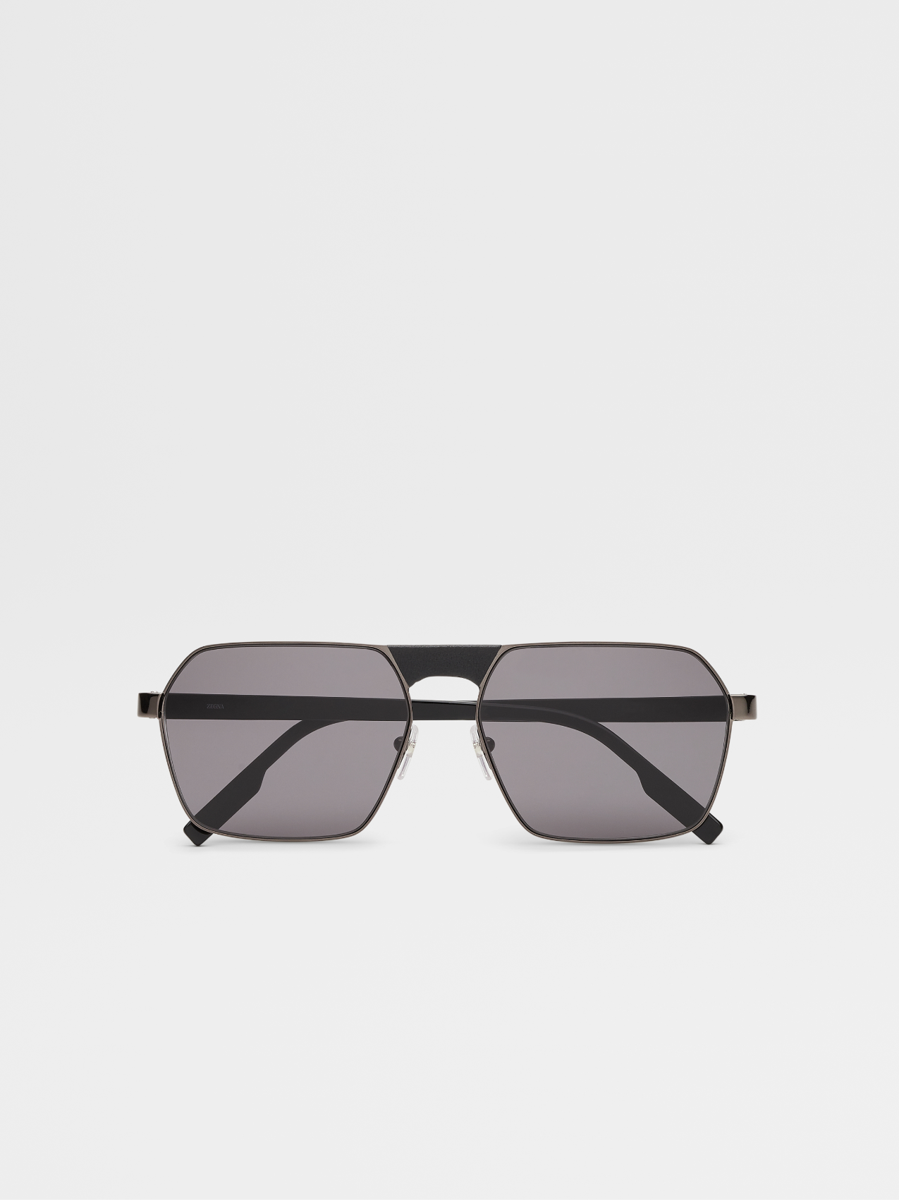 Shiny Gunmetal with Black Acetate Temple Leggerissimo Sunglasses